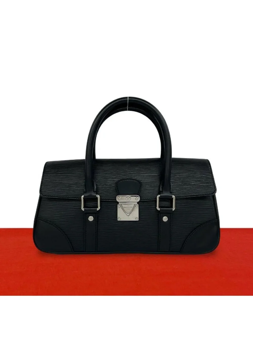 Louis Vuitton Segur PM Epi Logo Leather Mini Boston Bag Noir